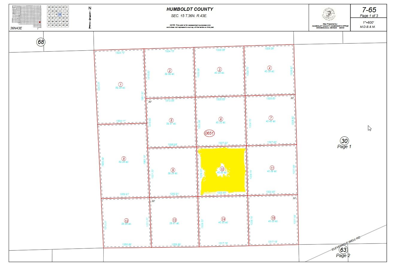#L10870-1 40.42 Acres in Humboldt County, NV $17,499.00 ($197.26/Month)