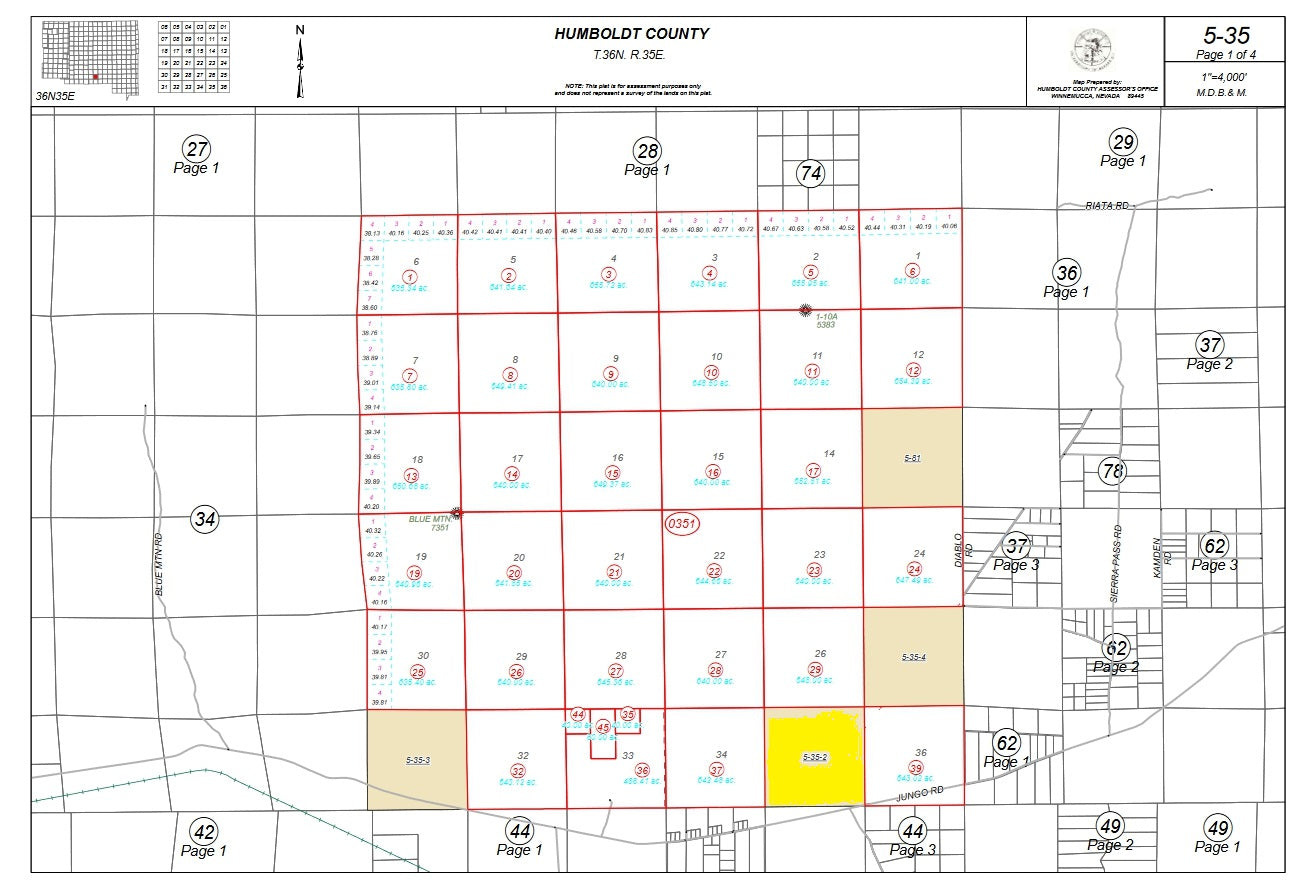 #L207369-1 39.43 Acres in Humboldt County, NV $29,499.00 ($317.42/Month)