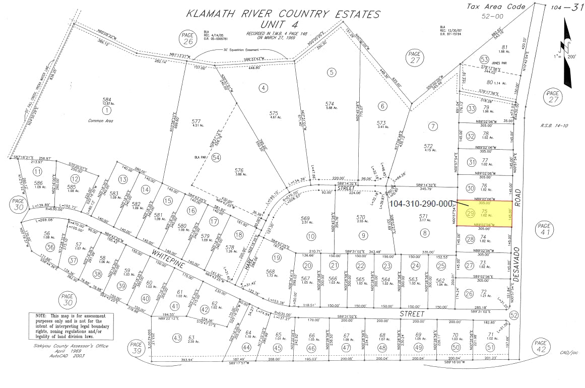 L40007-1 1.02 Acres in KCRE Near the Klamath River, Siskiyou County, CA $14,999.00 ($211.29/Month)