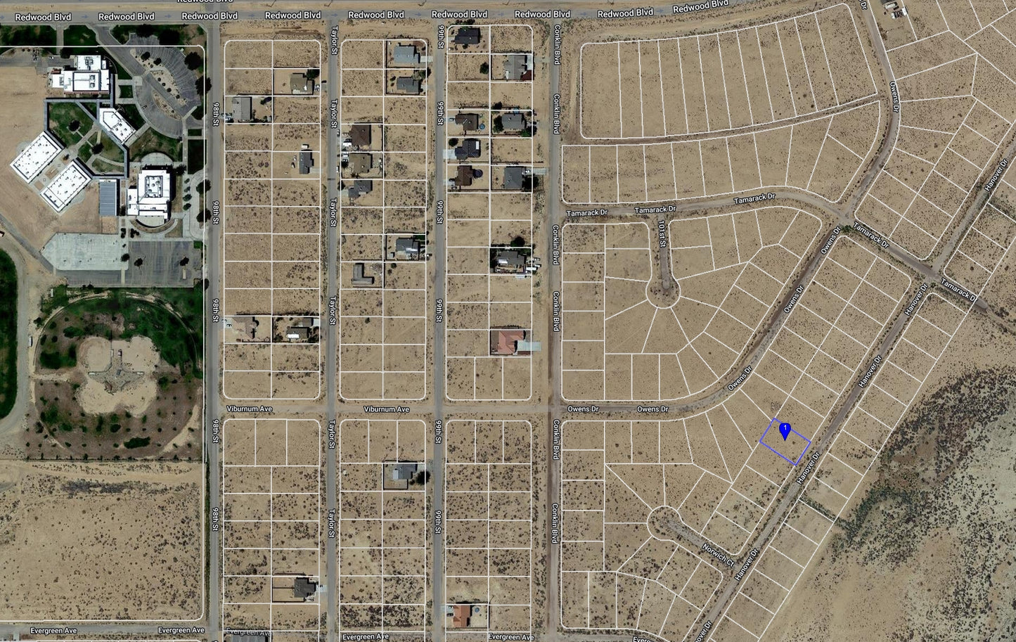 #L40082-1 .23 Acre Residential lot in California City, Kern County, CA $8,999.00 ($137.61/Month)